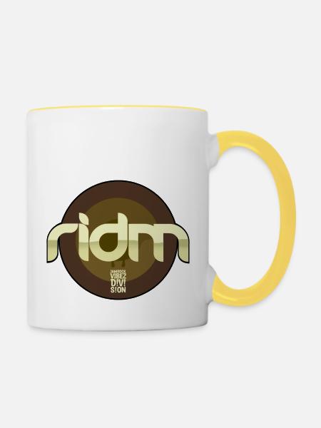 ridm vibez division - Tasse zweifarbig - Weiß/Gelb