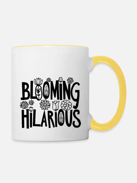 BLÜHEND HILARIOUS - Tasse zweifarbig - Weiß/Gelb