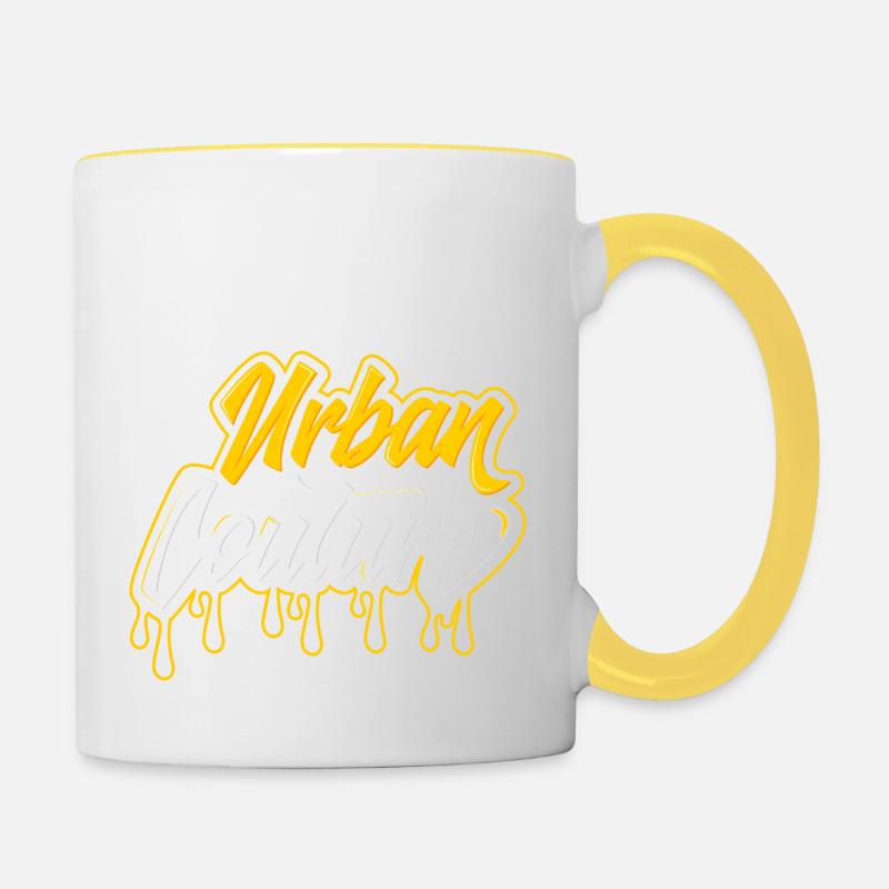 Urban Couture Édition Limitée - Mug contrasté - blanc/jaune