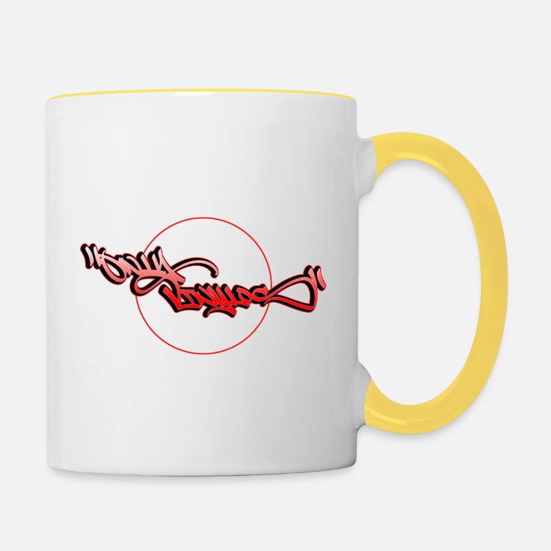 Uniquement vinylos2 - Mug contrasté - blanc/jaune