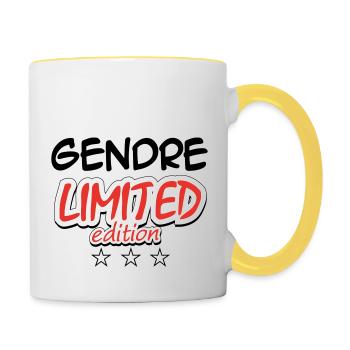 GENDRE LIMITED EDITION - Mug contrasté - blanc/jaune - Droite