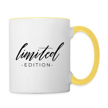 Limitierte Auflage - Tasse zweifarbig - Weiß/Gelb - Rechts