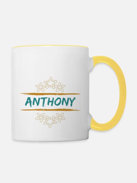 Anthony Anthony - Tasse zweifarbig - Weiß/Gelb