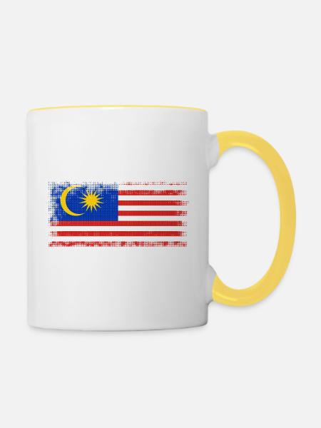 Malaysia Malaysia - Tasse zweifarbig - Weiß/Gelb