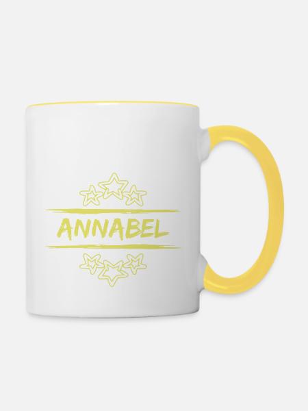 Annabel Annabel - Tasse zweifarbig - Weiß/Gelb