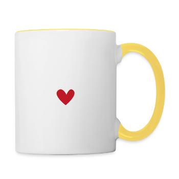 Mère veilleuse cadeau parfait pour Maman - Mug contrasté - blanc/jaune - Droite