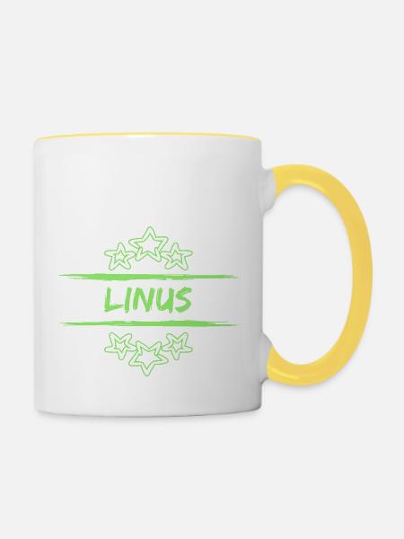 Linus Linus - Tasse zweifarbig - Weiß/Gelb