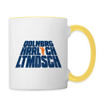 Quedlinburg (Herrlich-Altmodisch-Edition) - Tasse zweifarbig - Weiß/Gelb - Rechts