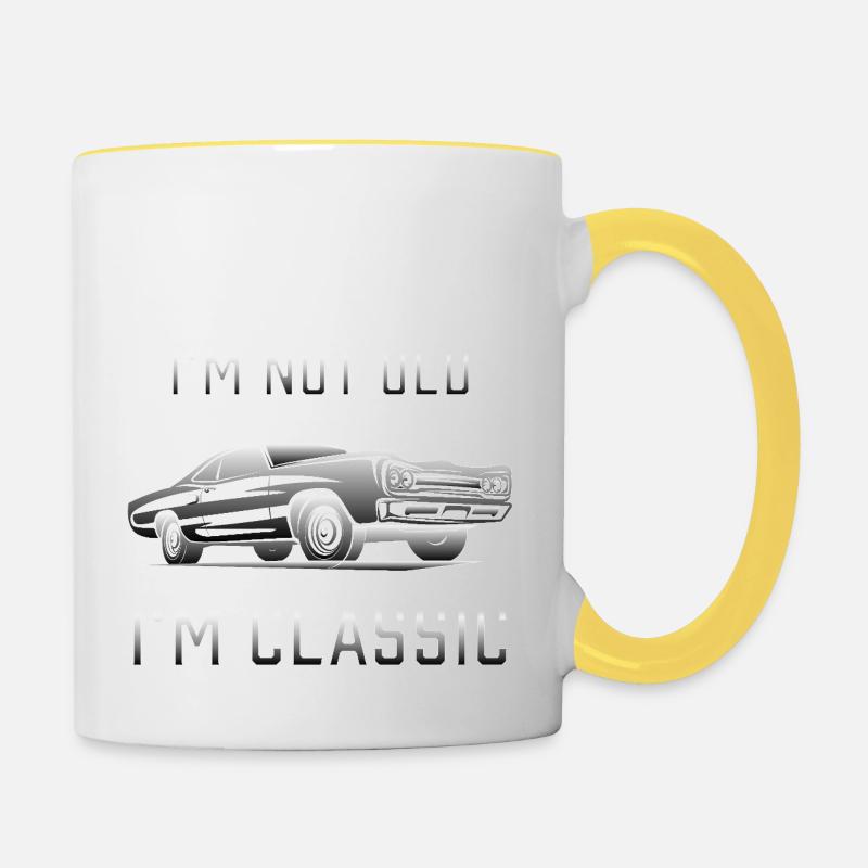 classic2 Artboard 1 - Contrasting Mug - white/yellow