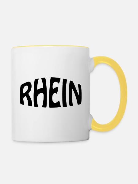 RHEIN - Tasse zweifarbig - Weiß/Gelb