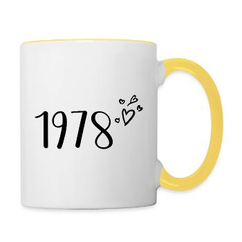 1978 - Mug contrasté - blanc/jaune - Droite