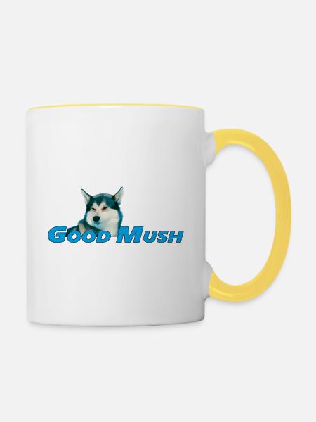 GOOD MUSH - Tasse zweifarbig - Weiß/Gelb