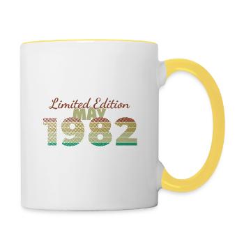44e anniversaire Édition Limitée (SCR) 05/1982 - Mug contrasté - blanc/jaune - Droite