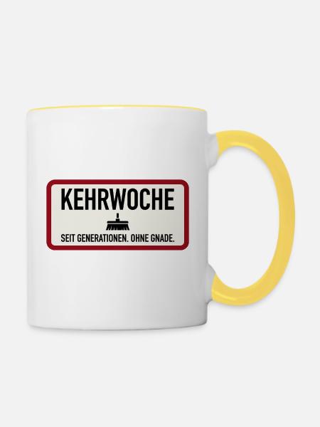 3 - Tasse zweifarbig - Weiß/Gelb