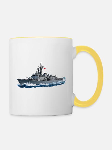 Generał Tadeusz Kościuszko 273 – personalisierbare - Tasse zweifarbig - Weiß/Gelb