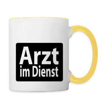 doctor - Mug contrasté - blanc/jaune - Droite