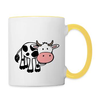 Kiri la vache - Mug contrasté - blanc/jaune - Droite