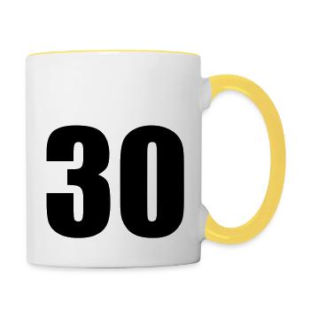 30 - Contrasting Mug - white/yellow - Right