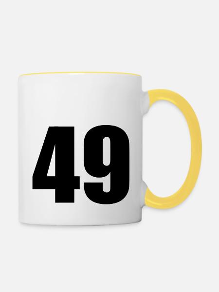 49 - Tasse zweifarbig - Weiß/Gelb