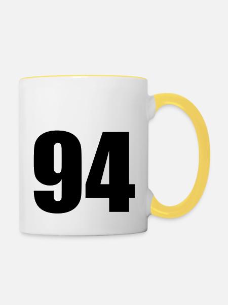 94 - Tasse zweifarbig - Weiß/Gelb