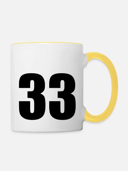 33 - Tasse zweifarbig - Weiß/Gelb