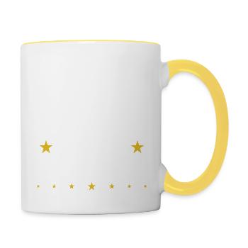 Meilleur papy du monde cadeau humour - Mug contrasté - blanc/jaune - Droite