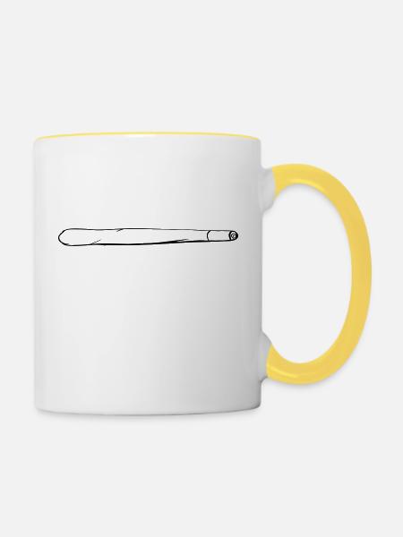 Joint - Tasse zweifarbig - Weiß/Gelb