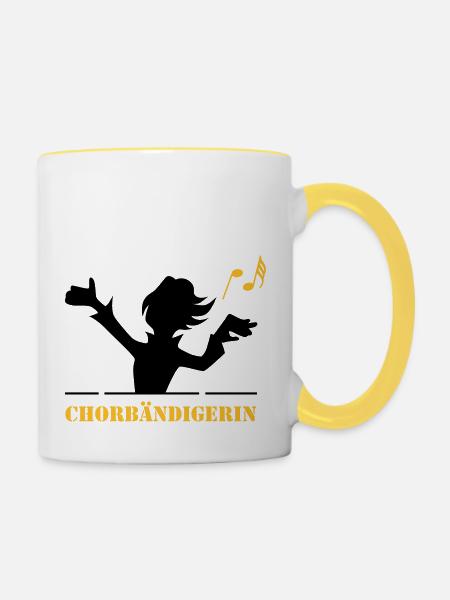 Chorbändigerin - Tasse zweifarbig - Weiß/Gelb