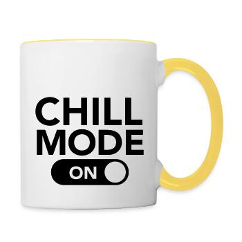 Chill Mode (On) - Tasse zweifarbig - Weiß/Gelb - Rechts