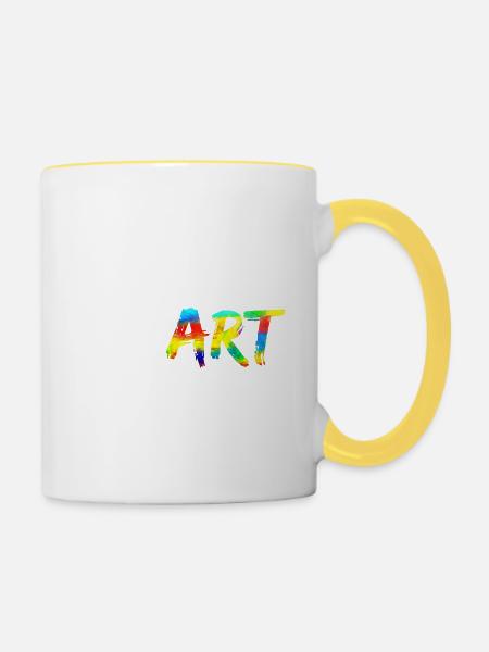 Really SmART 02 - Tasse zweifarbig - Weiß/Gelb
