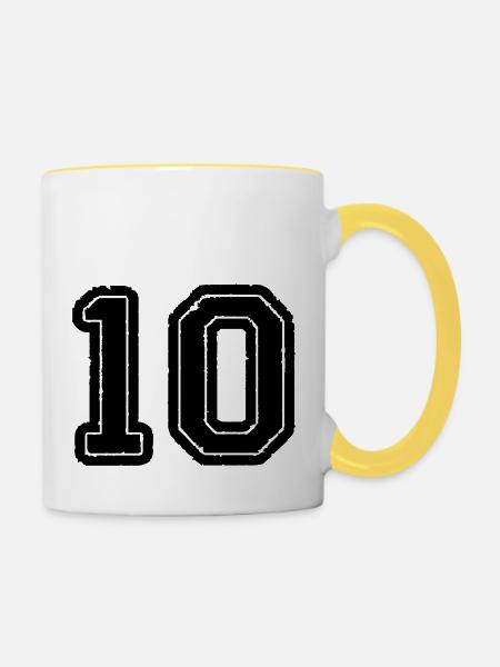 10 - Tasse zweifarbig - Weiß/Gelb