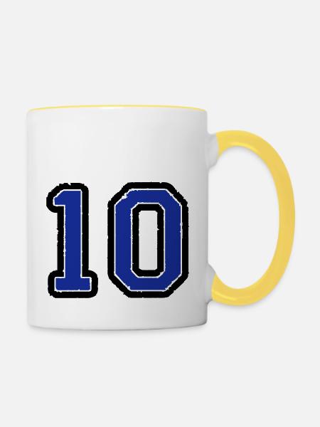 10 - Tasse zweifarbig - Weiß/Gelb