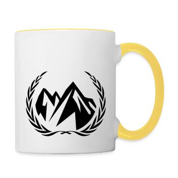 Mountains symbol - Contrasting Mug - white/yellow - Right