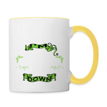 infirmière informatique logiciel informatique - Mug contrasté - blanc/jaune - Droite