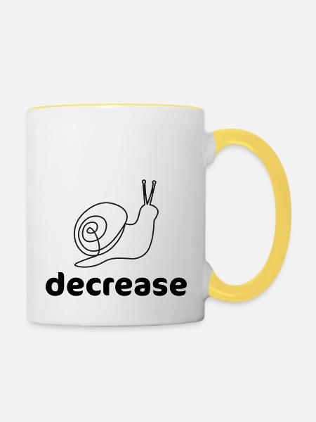 abnehmen - Tasse zweifarbig - Weiß/Gelb