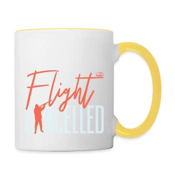 Vol annulé Skeet Clay Shooting - Mug contrasté - blanc/jaune - Droite