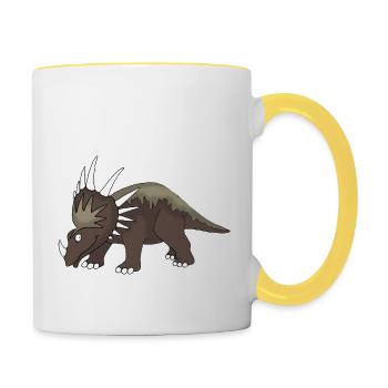 Dino 26 - Contrasting Mug - white/yellow - Right