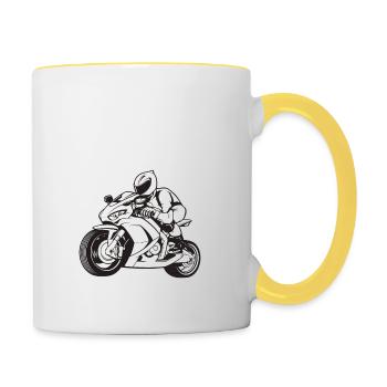 SEI KEIN PENNER FAHR VERBRENNER - Tasse zweifarbig - Weiß/Gelb - Rechts