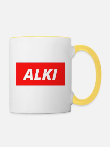 Alki - Tasse zweifarbig - Weiß/Gelb