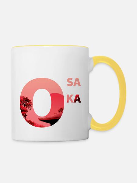 Osaka - Tasse zweifarbig - Weiß/Gelb