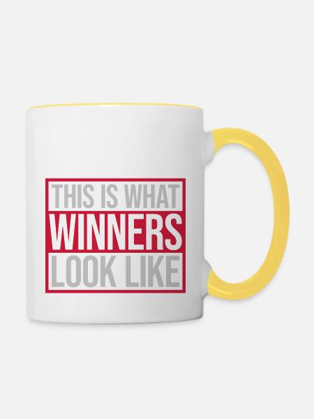 What Winners Look Like - Tasse zweifarbig - Weiß/Gelb