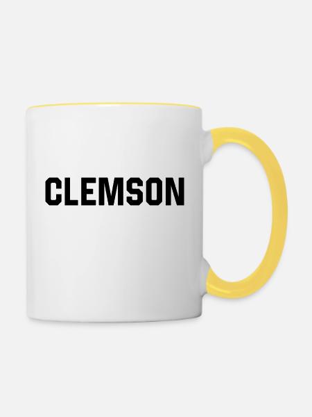Clemson - Tasse zweifarbig - Weiß/Gelb