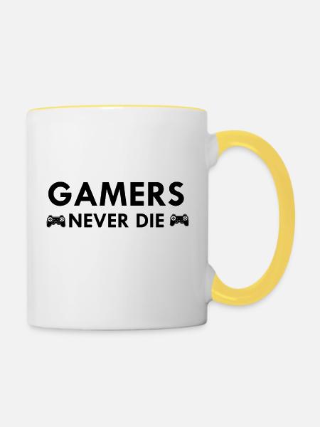 Game Gaming PC - Tasse zweifarbig - Weiß/Gelb