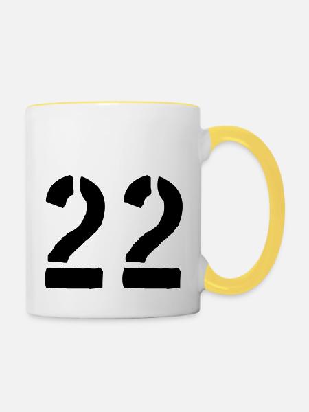 22 - Tasse zweifarbig - Weiß/Gelb