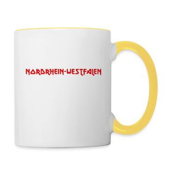 Fashionable home NORTH RHINE-WESTPHALIA Metal-Design - Contrasting Mug - white/yellow - Right