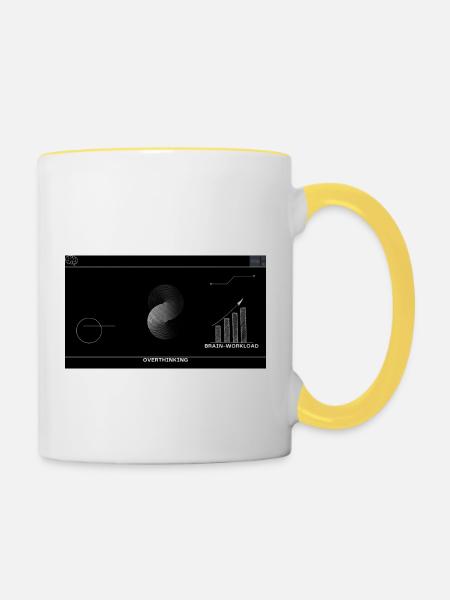 Brain Usage - Tasse zweifarbig - Weiß/Gelb