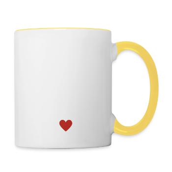 La future mariée floral - Mug contrasté - blanc/jaune - Droite
