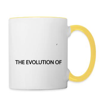 Crypto Bitcoin Trading - Mug contrasté - blanc/jaune - Droite