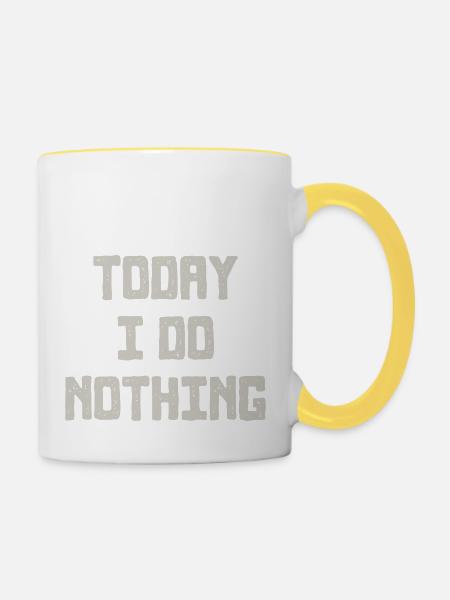 TODAY - Tasse zweifarbig - Weiß/Gelb