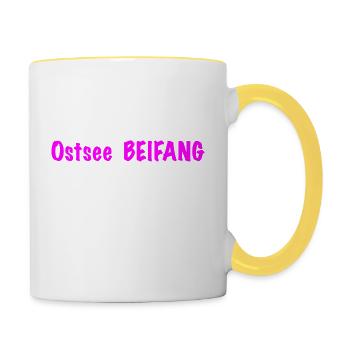 Ostsee BEIFANG - Tasse zweifarbig - Weiß/Gelb - Rechts